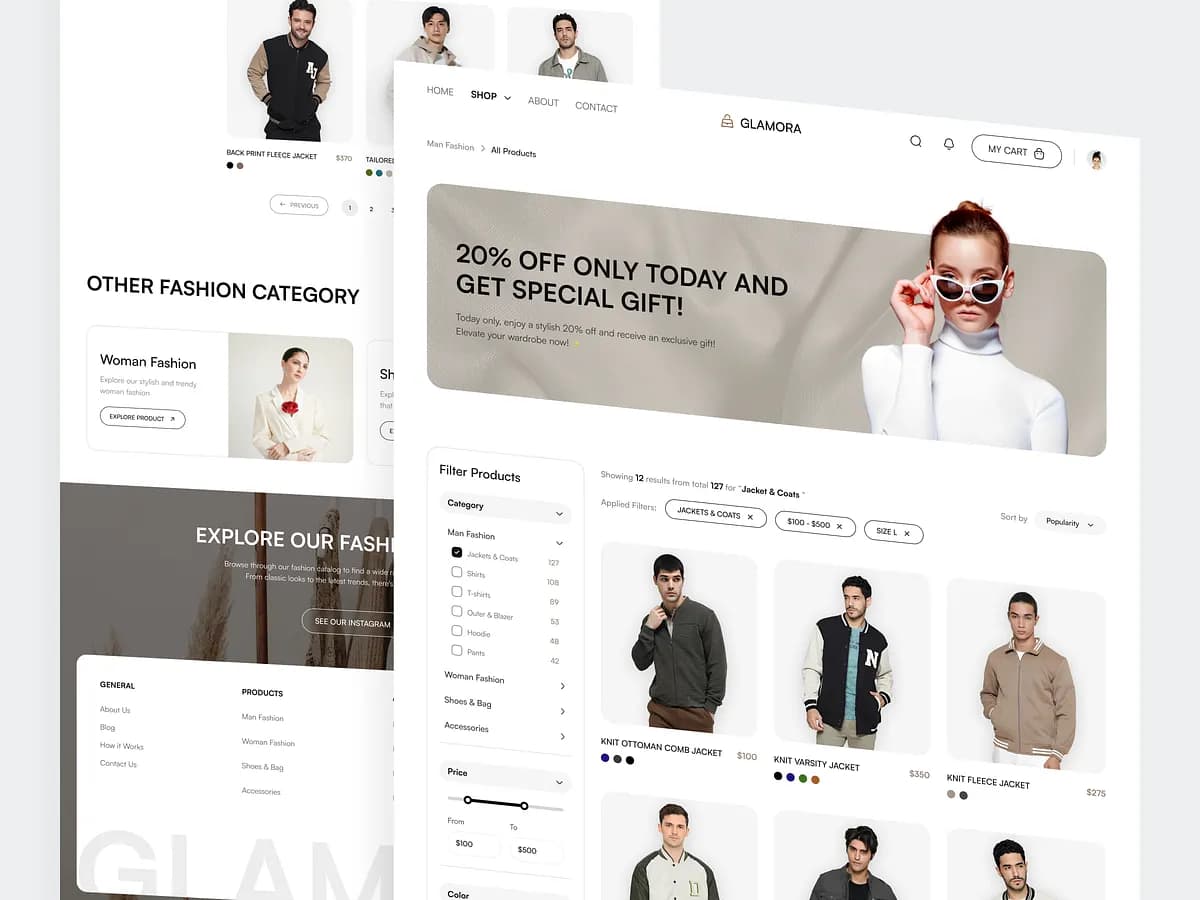 E-commerce платформа для сети магазинов одежды
